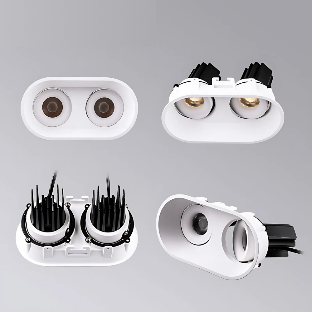 MNBS1380 recess mounted light ip54 led lighting double downlight
