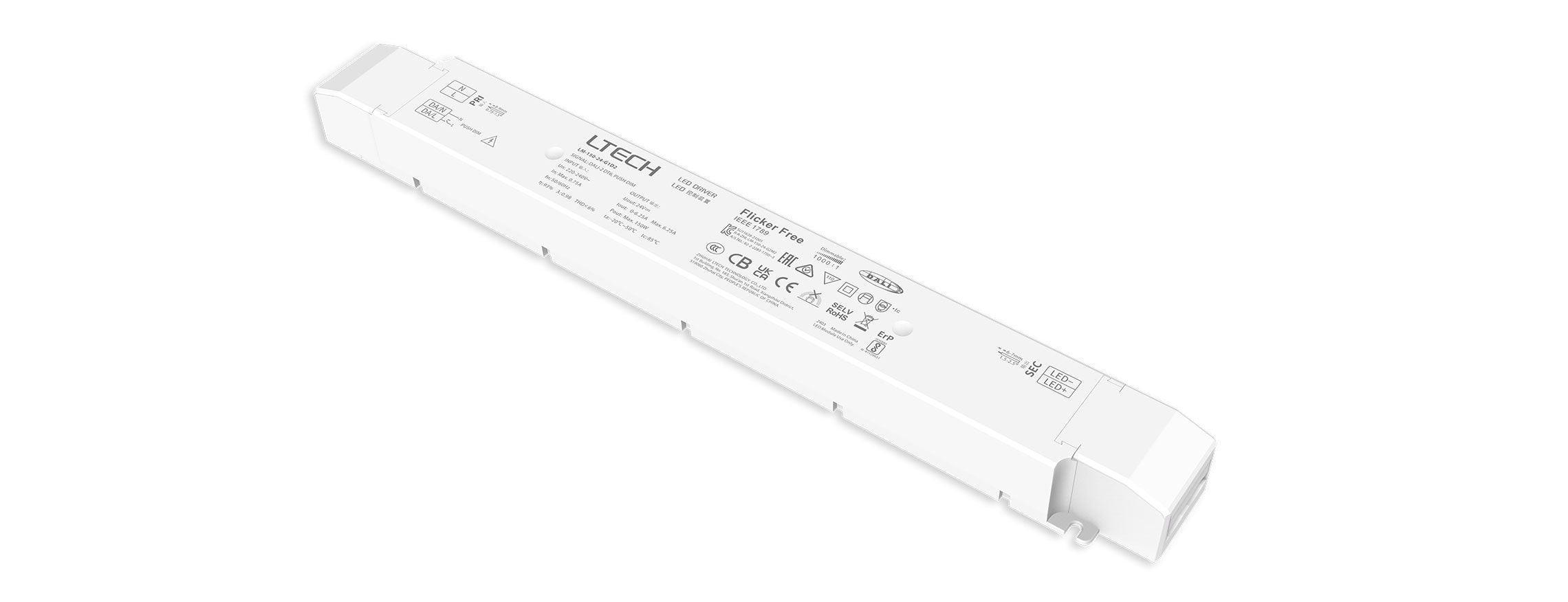 LTECH LM-150-24-G1D2 LED Driver – 150W 24V DALI Dimmable