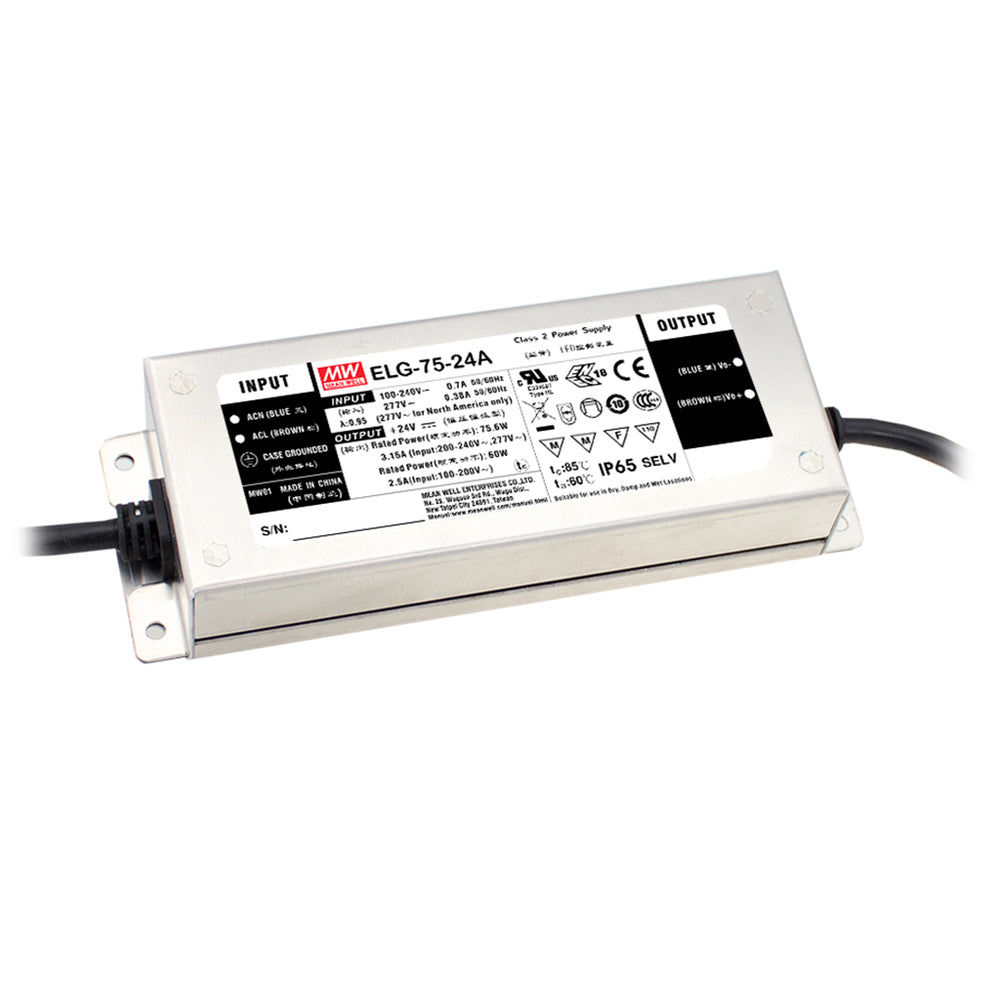 Meanwell ELG-75-24DA LED Driver – 24V IP67 DALI Dimmable