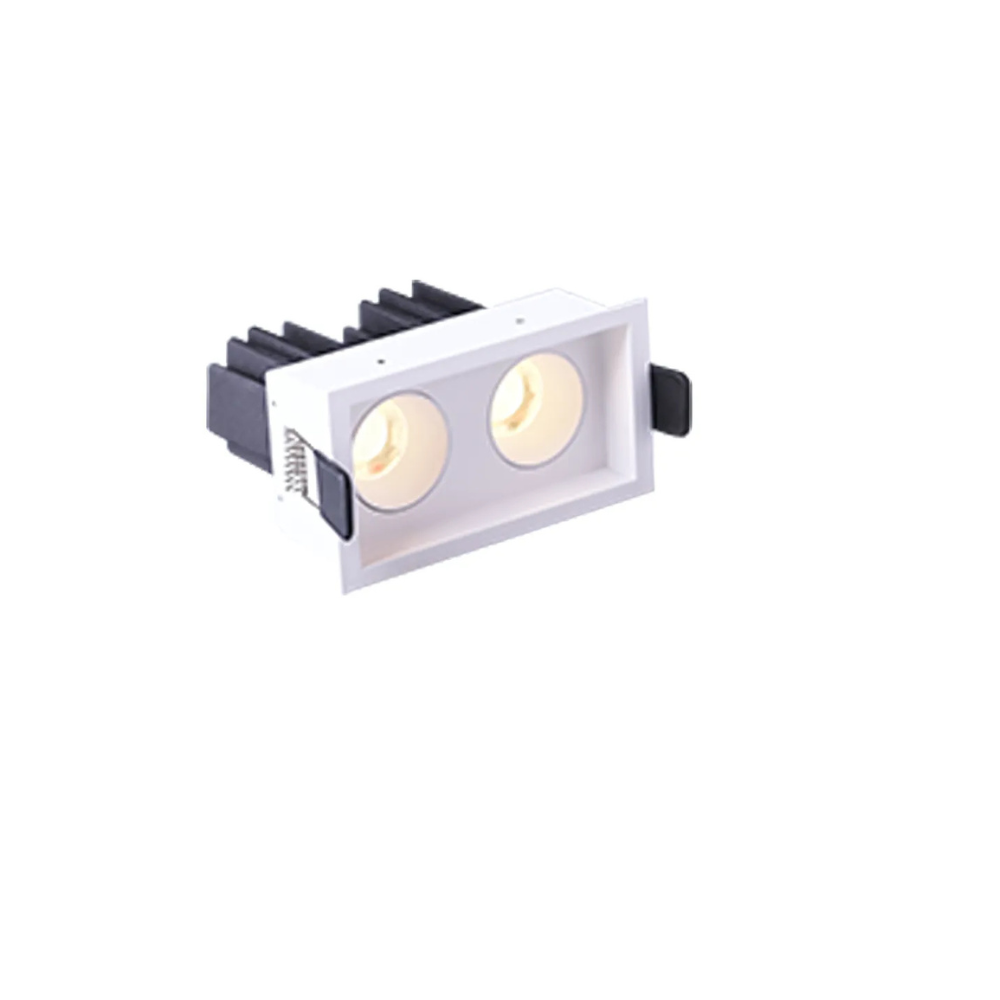 MNBS1287 – Square Double Downlight for Sleek Recessed Ceiling Lighting